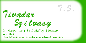 tivadar szilvasy business card